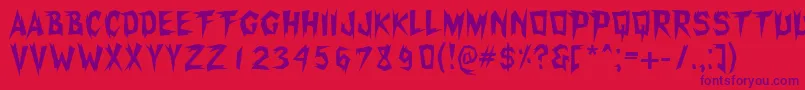 Xerker Font – Purple Fonts on Red Background