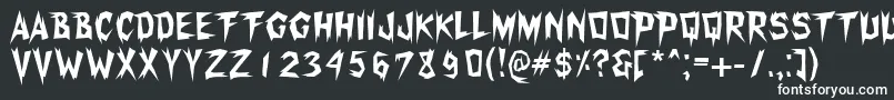 Xerker Font – White Fonts on Black Background