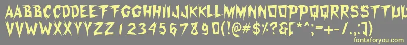 Xerker Font – Yellow Fonts on Gray Background