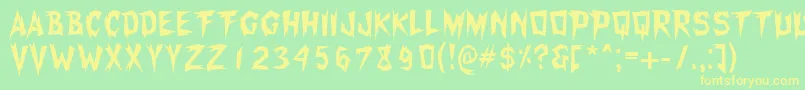 Xerker Font – Yellow Fonts on Green Background