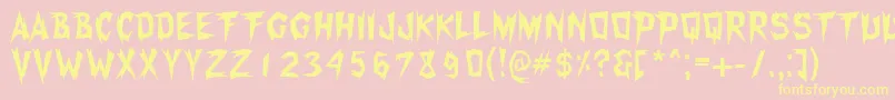 Xerker Font – Yellow Fonts on Pink Background