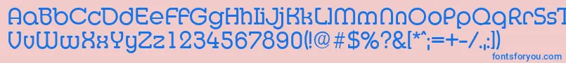 MexicoserialRegular Font – Blue Fonts on Pink Background