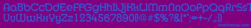 MexicoserialRegular Font – Blue Fonts on Purple Background