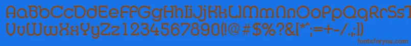 MexicoserialRegular Font – Brown Fonts on Blue Background