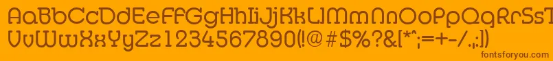 MexicoserialRegular Font – Brown Fonts on Orange Background