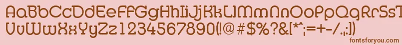 MexicoserialRegular Font – Brown Fonts on Pink Background