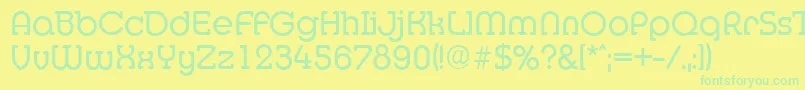 MexicoserialRegular Font – Green Fonts on Yellow Background