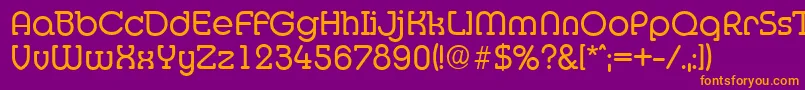 MexicoserialRegular Font – Orange Fonts on Purple Background