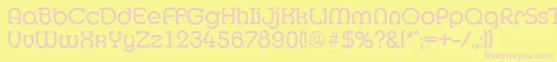 MexicoserialRegular-fontti – vaaleanpunaiset fontit keltaisella taustalla