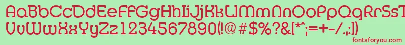 MexicoserialRegular Font – Red Fonts on Green Background