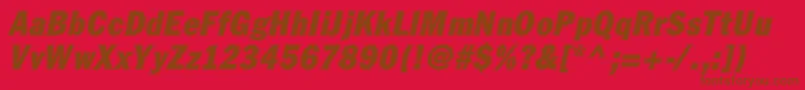 FagotcondconturcItalic Font – Brown Fonts on Red Background