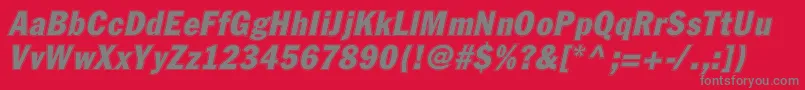 FagotcondconturcItalic Font – Gray Fonts on Red Background
