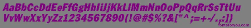 FagotcondconturcItalic Font – Purple Fonts on Gray Background