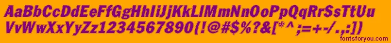 FagotcondconturcItalic Font – Purple Fonts on Orange Background