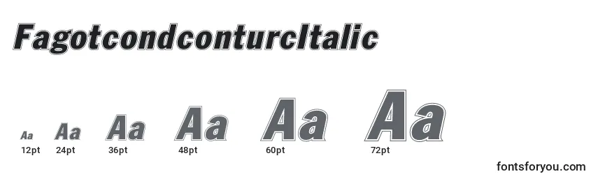 FagotcondconturcItalic Font Sizes