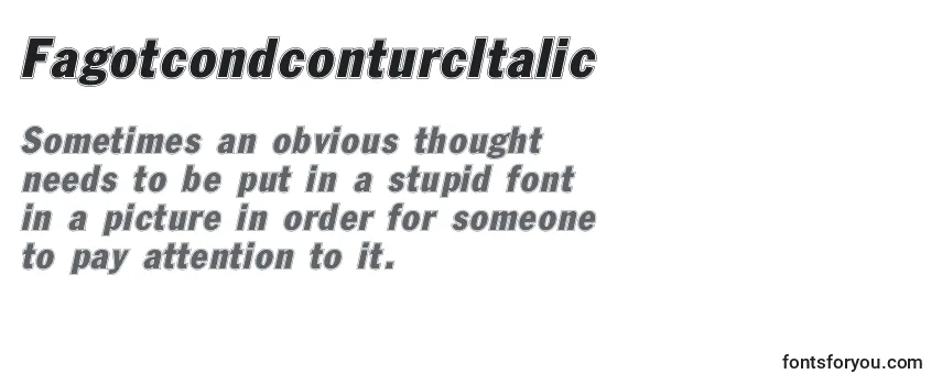 Шрифт FagotcondconturcItalic