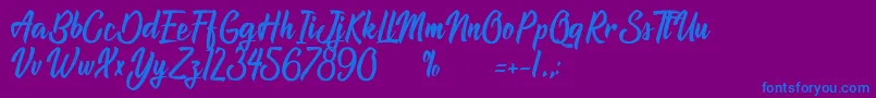 AtlantisTheLostCity Font – Blue Fonts on Purple Background