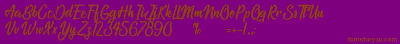 AtlantisTheLostCity Font – Brown Fonts on Purple Background