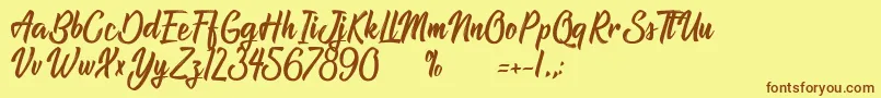 AtlantisTheLostCity Font – Brown Fonts on Yellow Background
