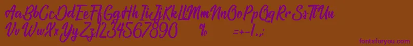AtlantisTheLostCity Font – Purple Fonts on Brown Background
