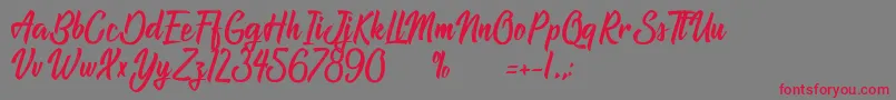 AtlantisTheLostCity Font – Red Fonts on Gray Background