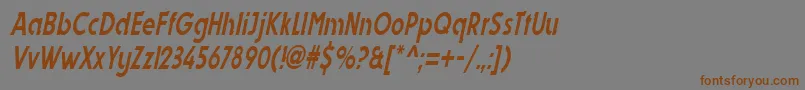 DynastycondensedItalic Font – Brown Fonts on Gray Background