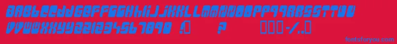 Massiver Font – Blue Fonts on Red Background