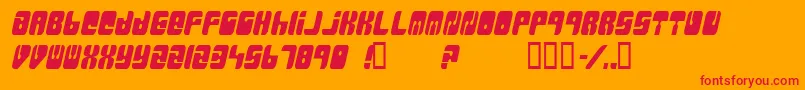 Massiver Font – Red Fonts on Orange Background