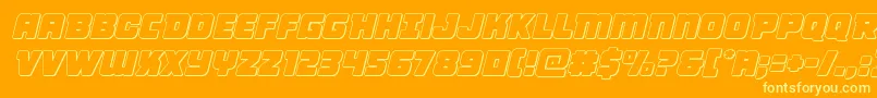 Victorycomicsoutsemital Font – Yellow Fonts on Orange Background