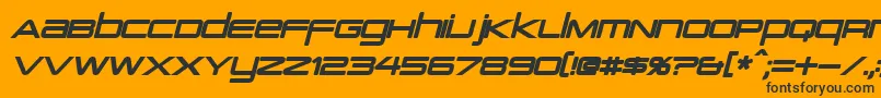 PcapTerminalBoldItalic Font – Black Fonts on Orange Background