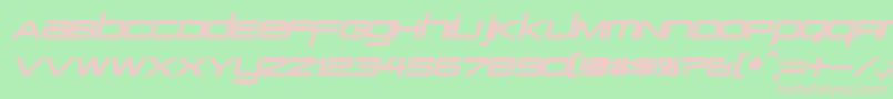 フォントPcapTerminalBoldItalic – 緑の背景にピンクのフォント
