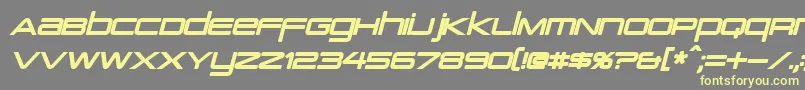 PcapTerminalBoldItalic Font – Yellow Fonts on Gray Background