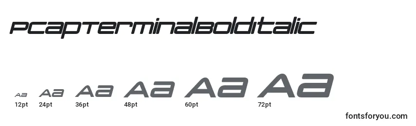 PcapTerminalBoldItalic Font Sizes