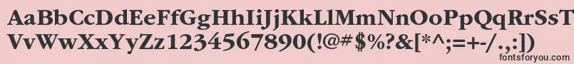 ItcgaramondstdBd Font – Black Fonts on Pink Background