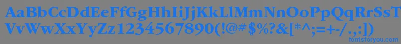 ItcgaramondstdBd Font – Blue Fonts on Gray Background