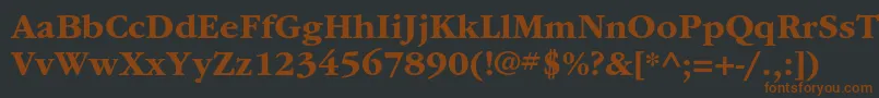 Шрифт ItcgaramondstdBd – коричневые шрифты на чёрном фоне