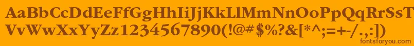 Шрифт ItcgaramondstdBd – коричневые шрифты на оранжевом фоне