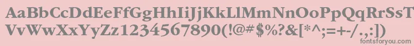 ItcgaramondstdBd Font – Gray Fonts on Pink Background