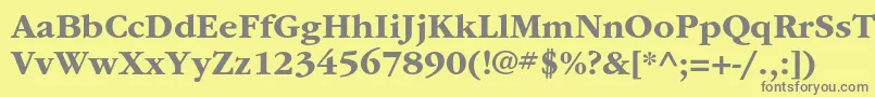 ItcgaramondstdBd Font – Gray Fonts on Yellow Background