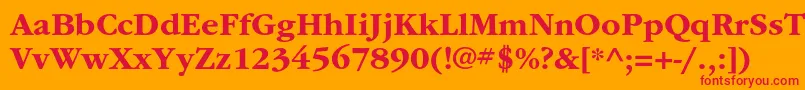 ItcgaramondstdBd Font – Red Fonts on Orange Background