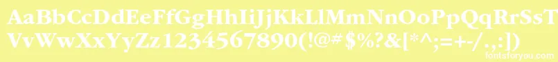 ItcgaramondstdBd Font – White Fonts on Yellow Background