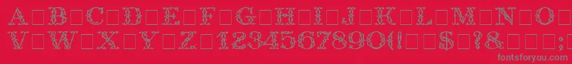 TrellisDisplayCapsSsi Font – Gray Fonts on Red Background