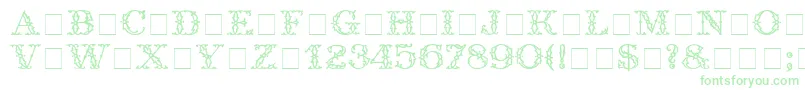 TrellisDisplayCapsSsi-Schriftart – Grüne Schriften
