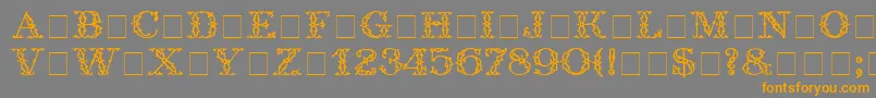 TrellisDisplayCapsSsi Font – Orange Fonts on Gray Background