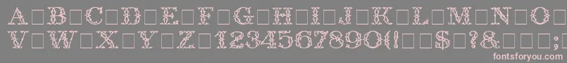 TrellisDisplayCapsSsi Font – Pink Fonts on Gray Background