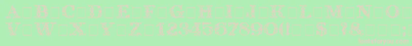 TrellisDisplayCapsSsi Font – Pink Fonts on Green Background