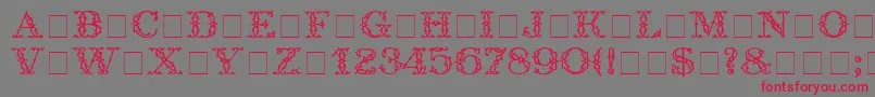 TrellisDisplayCapsSsi Font – Red Fonts on Gray Background