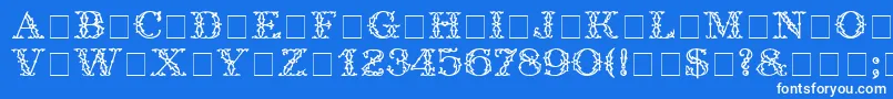 TrellisDisplayCapsSsi Font – White Fonts on Blue Background