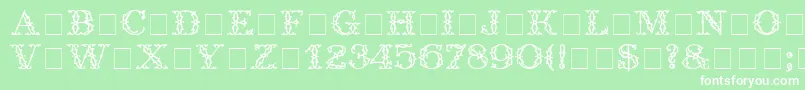 TrellisDisplayCapsSsi Font – White Fonts on Green Background