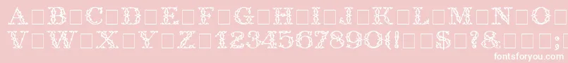 TrellisDisplayCapsSsi Font – White Fonts on Pink Background